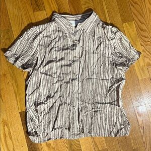 Jaclyn Smith 100% SILK Geometric Pattern Blouse